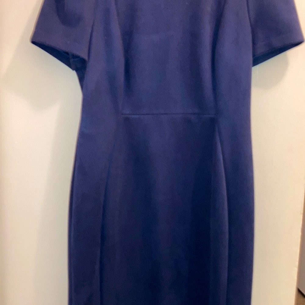 Vintage Calvin Klein faux suede navy blue dress size medium